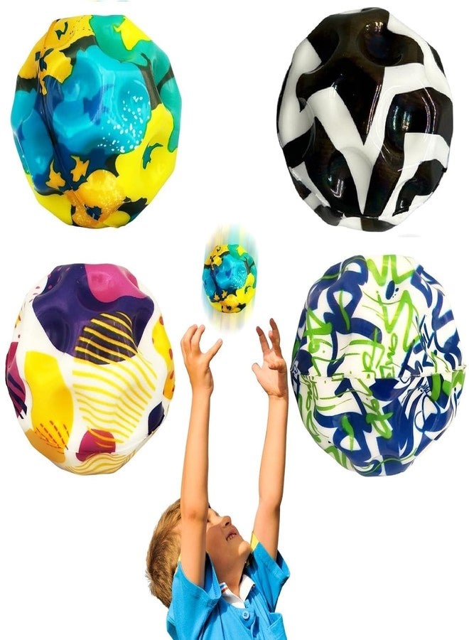 LANLOY Space Ball,Moon Ball High Bouncing Ball,Pop Bouncing Space Ball Sports Training Ball Children's Sensory Ball Multicolor pack of -1 (Bouns Ball, 3) - Image 1